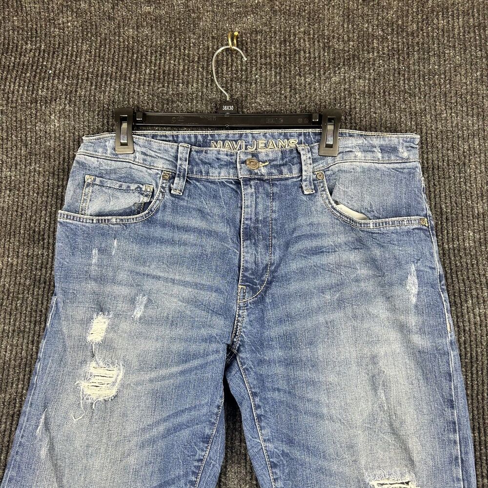 Mavi Zach Straight Leg Stretch Light Washed Jeans Size 36/32